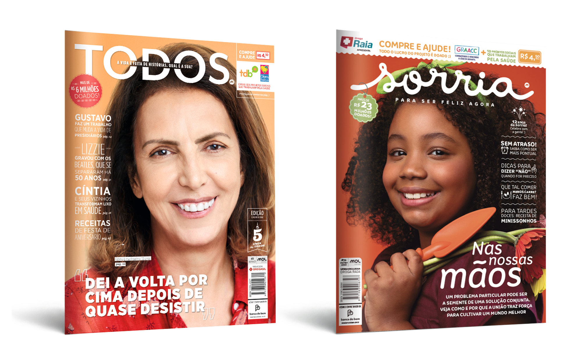 De março a agosto, a venda das revistas Sorria e TODOS, nossas principais publicações, gerará doações para prevenir e combater a COVID-19. Vem saber mais!